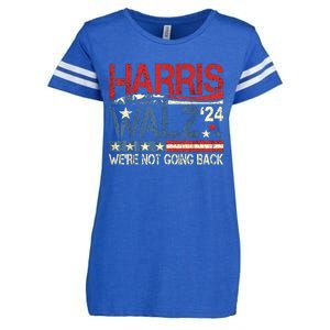 Harris Walz 2024 We Are Not Going Back Enza Ladies Jersey Football T-Shirt