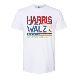 Harris Walz 2024 We Are Not Going Back Softstyle CVC T-Shirt