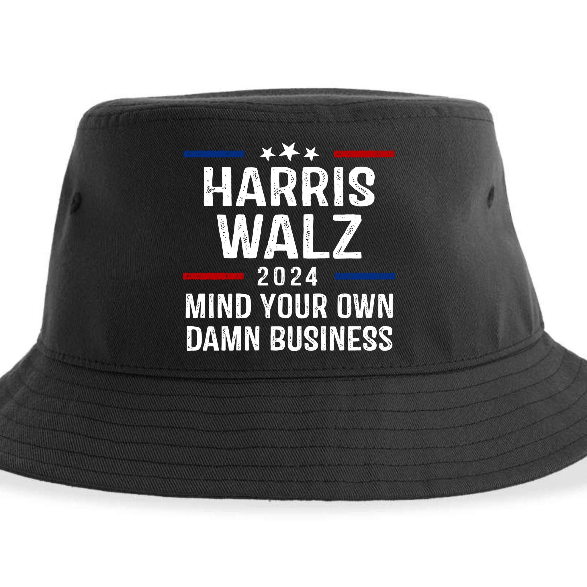 Harris Walz 2024 Mind Your Own Damn Business Sustainable Bucket Hat