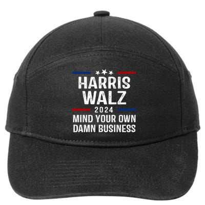 Harris Walz 2024 Mind Your Own Damn Business 7-Panel Snapback Hat