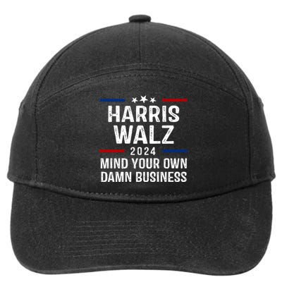 Harris Walz 2024 Mind Your Own Damn Business 7-Panel Snapback Hat