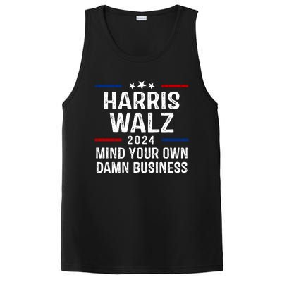 Harris Walz 2024 Mind Your Own Damn Business PosiCharge Competitor Tank