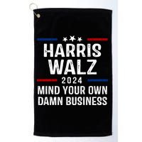 Harris Walz 2024 Mind Your Own Damn Business Golf Towel