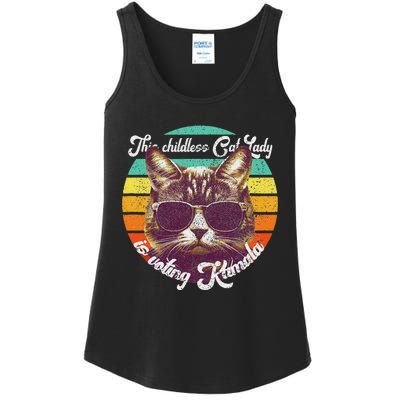 Harris Waltz 2024 Support Cat Lady (Vintage) Ladies Essential Tank