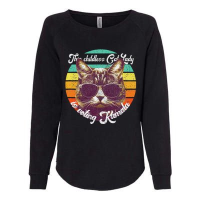 Harris Waltz 2024 Support Cat Lady (Vintage) Womens California Wash Sweatshirt