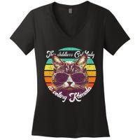 Harris Waltz 2024 Support Cat Lady (Vintage) Women's V-Neck T-Shirt