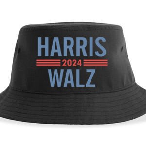 Harris Waltz 2024 Retro Button Election Sustainable Bucket Hat