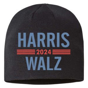 Harris Waltz 2024 Retro Button Election Sustainable Beanie