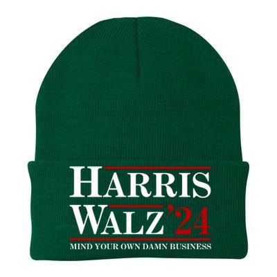 Harris Walz 2024 Mind Your Own Damn Business Knit Cap Winter Beanie