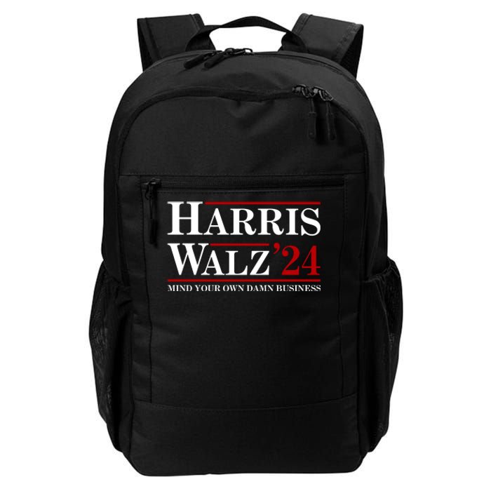 Harris Walz 2024 Mind Your Own Damn Business Daily Commute Backpack