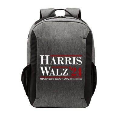 Harris Walz 2024 Mind Your Own Damn Business Vector Backpack