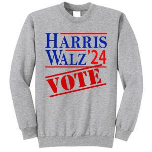 Harris Walz 2024 American Flag Kamala Harris Tim Waltz Tall Sweatshirt