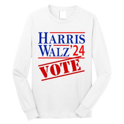 Harris Walz 2024 American Flag Kamala Harris Tim Waltz Long Sleeve Shirt