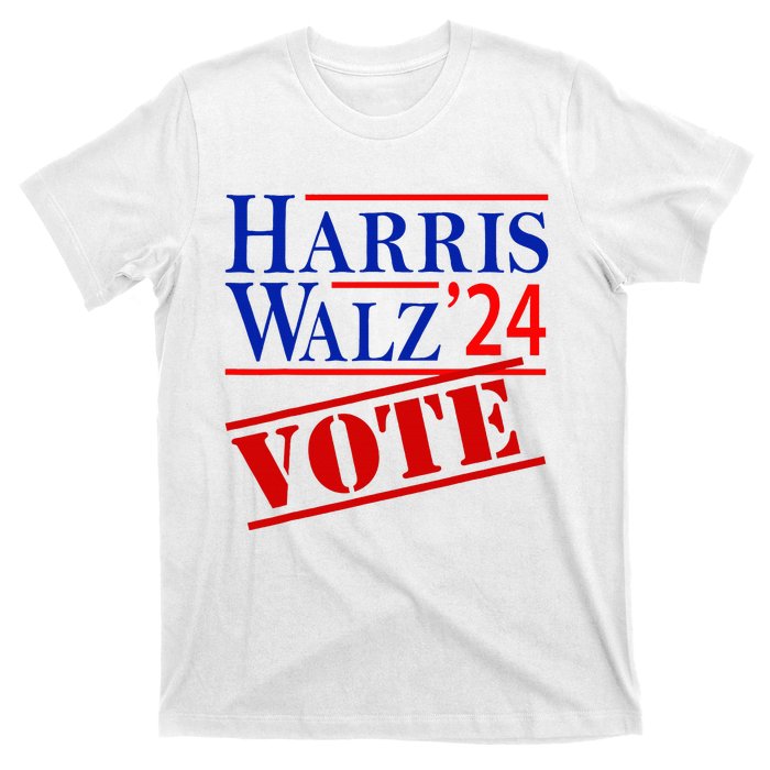 Harris Walz 2024 American Flag Kamala Harris Tim Waltz T-Shirt