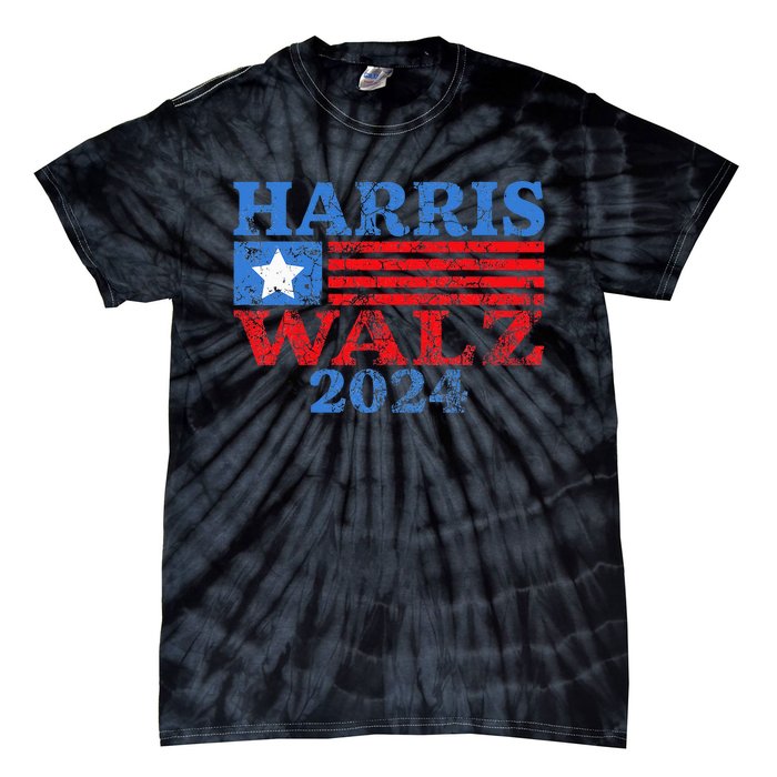 Harris Walz 2024 Campaign For President Vintage Harris Waltz Tie-Dye T-Shirt