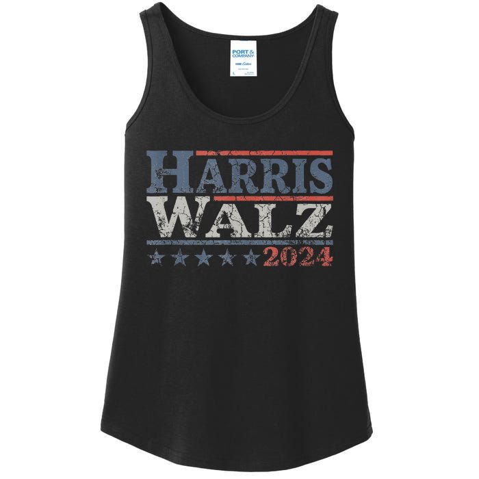 Harris Walz 2024 Campaign For President Harris Waltz Vintage Ladies Essential Tank