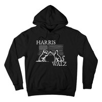 Harris Walz 2024 President American Flag Kamala Harris Waltz Hoodie