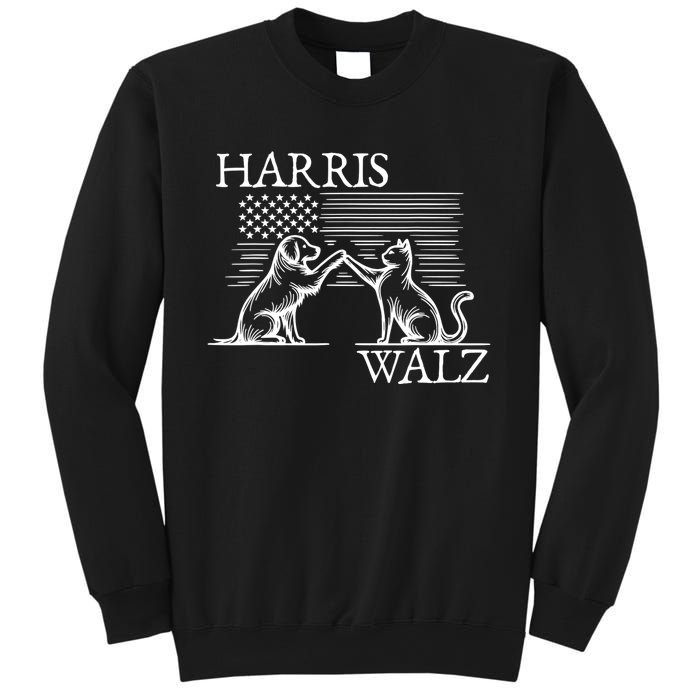 Harris Walz 2024 President American Flag Kamala Harris Waltz Sweatshirt