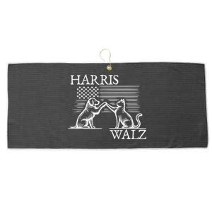 Harris Walz 2024 President American Flag Kamala Harris Waltz Large Microfiber Waffle Golf Towel