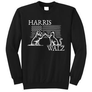 Harris Walz 2024 President American Flag Kamala Harris Waltz Tall Sweatshirt