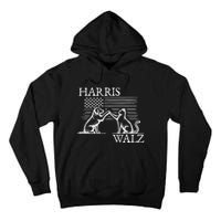 Harris Walz 2024 President American Flag Kamala Harris Waltz Tall Hoodie