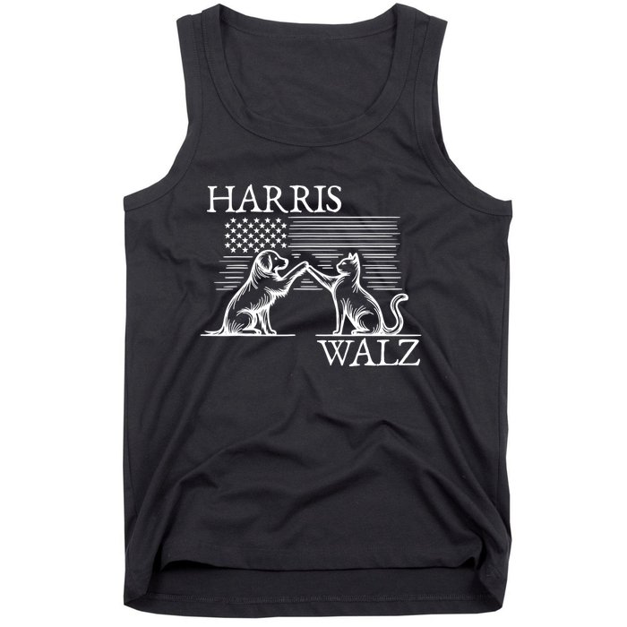 Harris Walz 2024 President American Flag Kamala Harris Waltz Tank Top