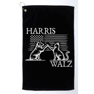 Harris Walz 2024 President American Flag Kamala Harris Waltz Platinum Collection Golf Towel