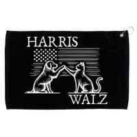 Harris Walz 2024 President American Flag Kamala Harris Waltz Grommeted Golf Towel