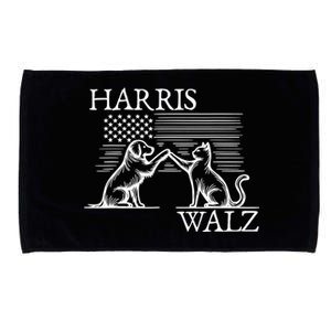 Harris Walz 2024 President American Flag Kamala Harris Waltz Microfiber Hand Towel