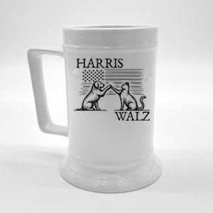 Harris Walz 2024 President American Flag Kamala Harris Waltz Beer Stein