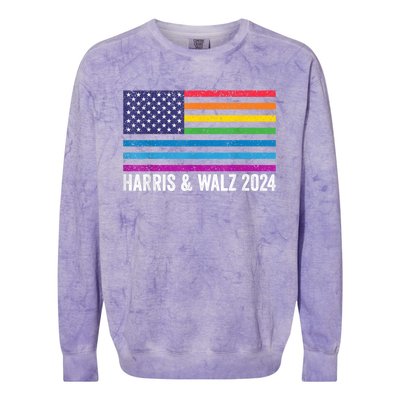 Harris Waltz 2024 Election Kamala Harris Tim Waltz 2024 Colorblast Crewneck Sweatshirt