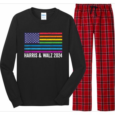 Harris Waltz 2024 Election Kamala Harris Tim Waltz 2024 Long Sleeve Pajama Set