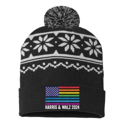 Harris Waltz 2024 Election Kamala Harris Tim Waltz 2024 USA-Made Snowflake Beanie