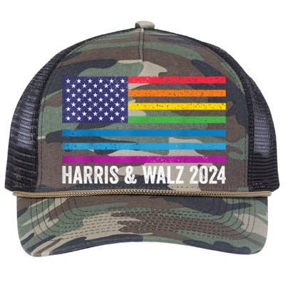 Harris Waltz 2024 Election Kamala Harris Tim Waltz 2024 Retro Rope Trucker Hat Cap