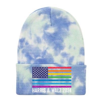 Harris Waltz 2024 Election Kamala Harris Tim Waltz 2024 Tie Dye 12in Knit Beanie