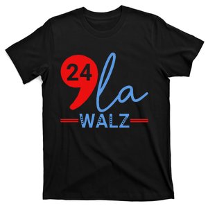 Harris Walz 2024 President Comma La Funny T-Shirt