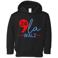 Harris Walz 2024 President Comma La Funny Toddler Hoodie