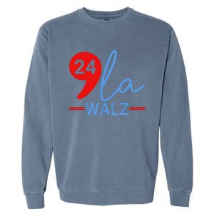 Harris Walz 2024 President Comma La Funny Garment-Dyed Sweatshirt