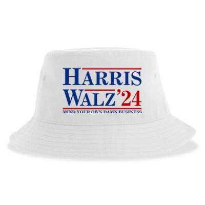 Harris Walz 2024 Mind Your Own Damn Business Sustainable Bucket Hat