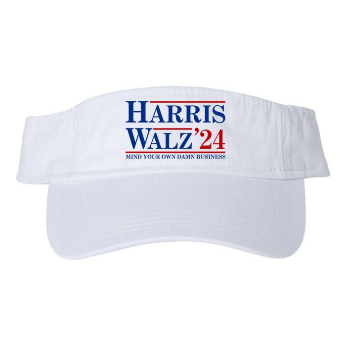 Harris Walz 2024 Mind Your Own Damn Business Valucap Bio-Washed Visor