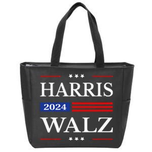 Harris Walz 2024 Kamala Harris 2024 Tim Walz 2024 Usa Flag Zip Tote Bag