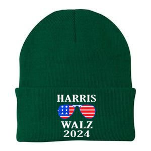 Harris Walz 2024 Kamala Harris American Flag Knit Cap Winter Beanie