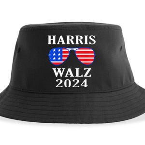 Harris Walz 2024 Kamala Harris American Flag Sustainable Bucket Hat