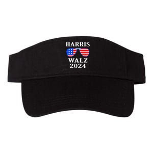 Harris Walz 2024 Kamala Harris American Flag Valucap Bio-Washed Visor