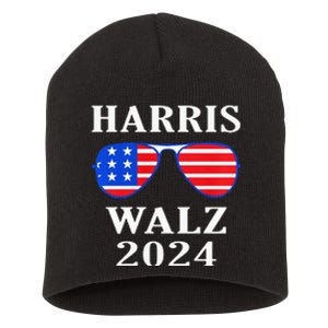 Harris Walz 2024 Kamala Harris American Flag Short Acrylic Beanie