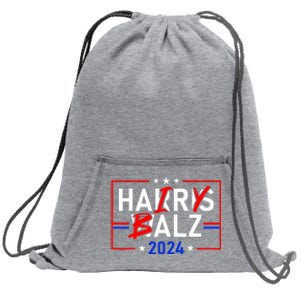 Harris Walz 24 Hairy Balz 2024 Meme Democratics Vote Sweatshirt Cinch Pack Bag