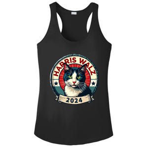 Harris Walz 2024 Funny Cat Election Kamala Harris Tim Waltz Ladies PosiCharge Competitor Racerback Tank