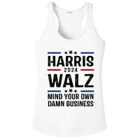 Harris Walz 2024 Mind Your Own Damn Business Ladies PosiCharge Competitor Racerback Tank