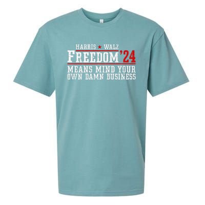 Harris Walz 2024 Freedom WeRe Not Going Back Kamala Usa Sueded Cloud Jersey T-Shirt