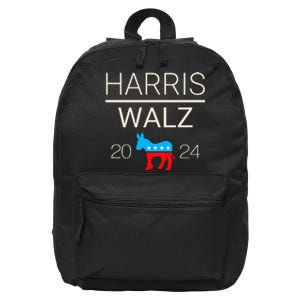 Harris Walz 2024 President American Flag Campaign 16 in Basic Backpack